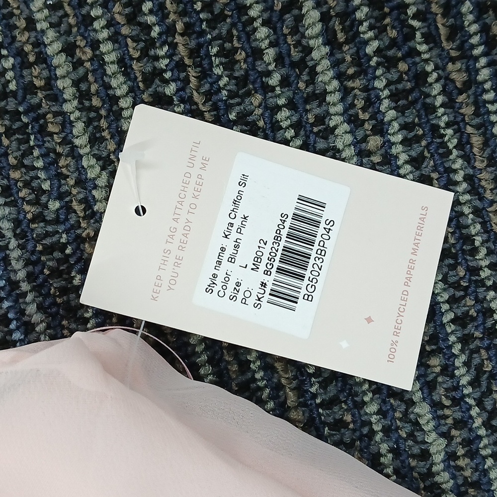 NWT Birdy Pink Kira Chiffon Dress Lg - Picture 4 of 7
